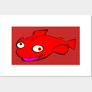 Red fish Posters and Art